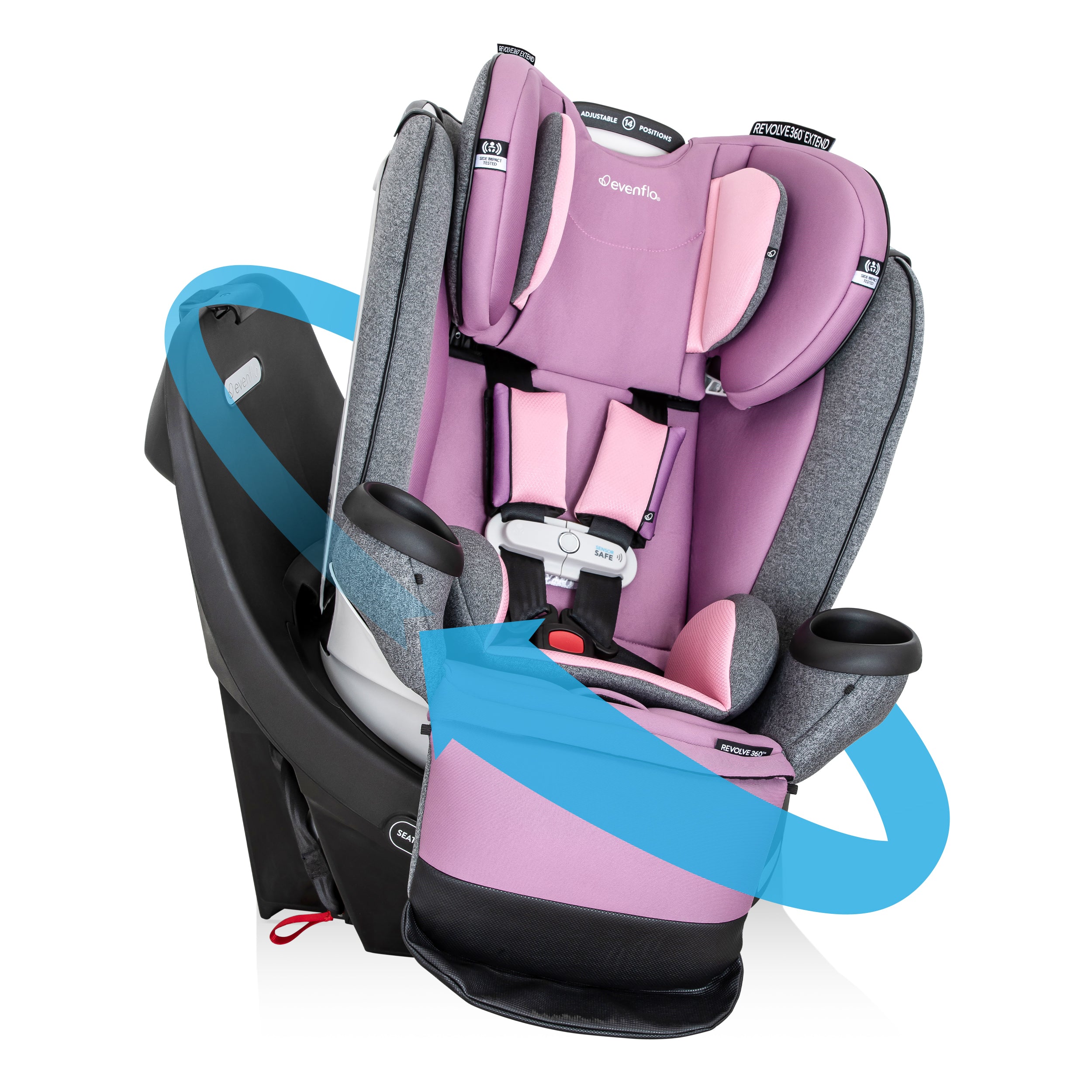 Revolve360 Extend All-in-One Rotational Car Seat with SensorSafe