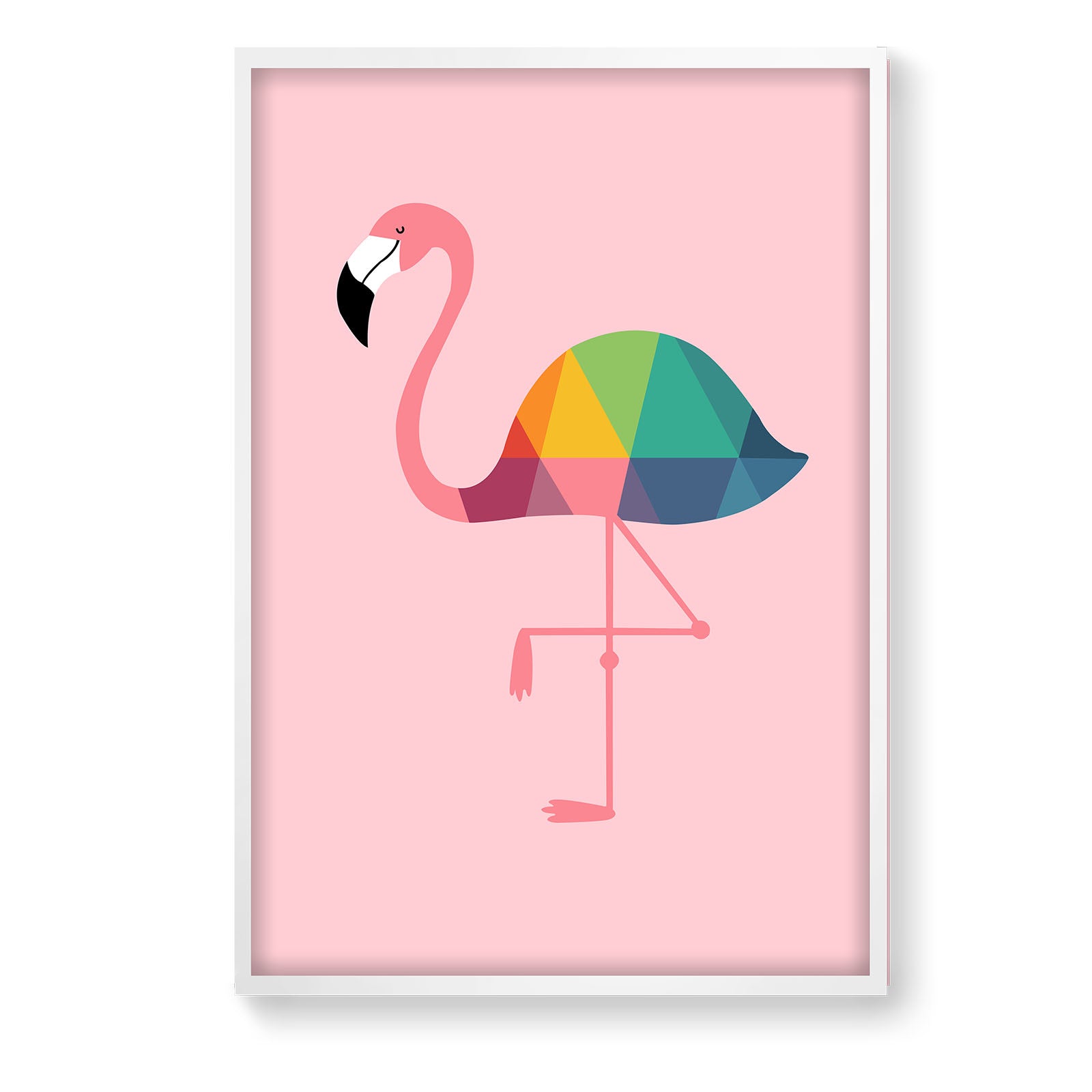 Colorful Flamingo Framed Graphic Art Print  Soapr0004