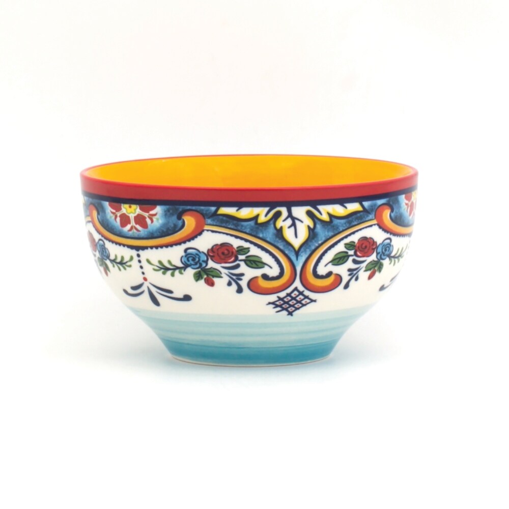 Euro Ceramica Zanzibar Ceramic Cereal Bowls (Set of 4)