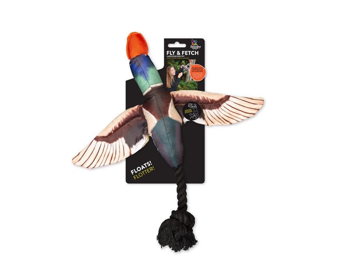 Spunky Pup Fly  Fetch Duck Dog Toy - 2041