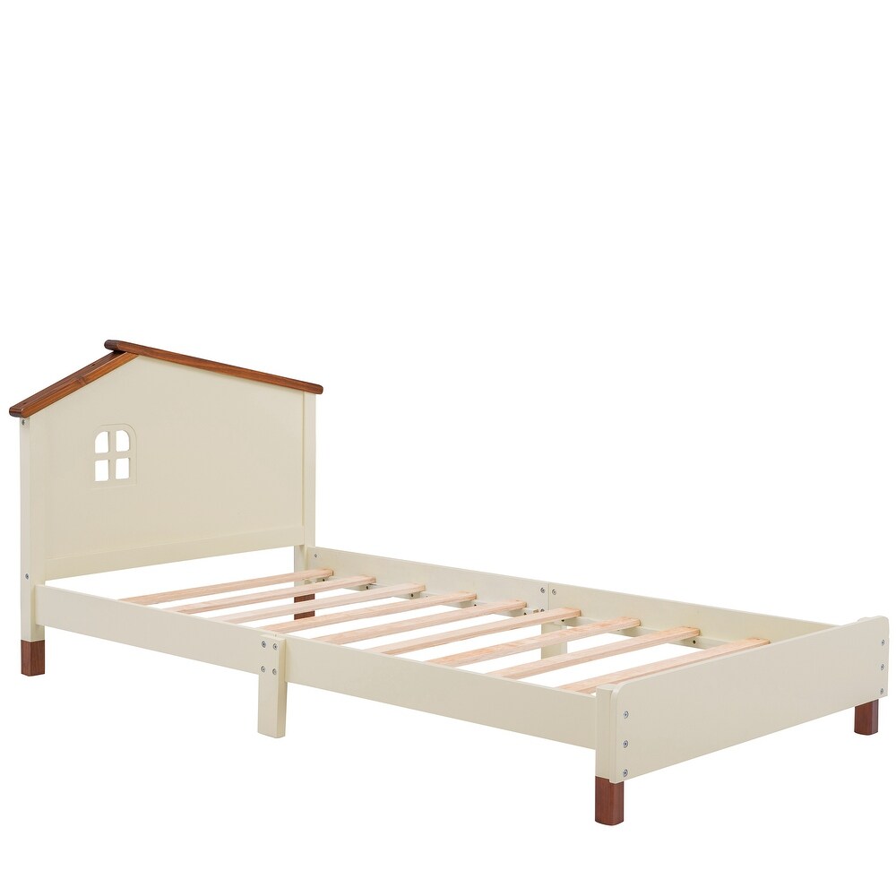 Twin Size Platform Bed with Nightstand and Storage Dresser