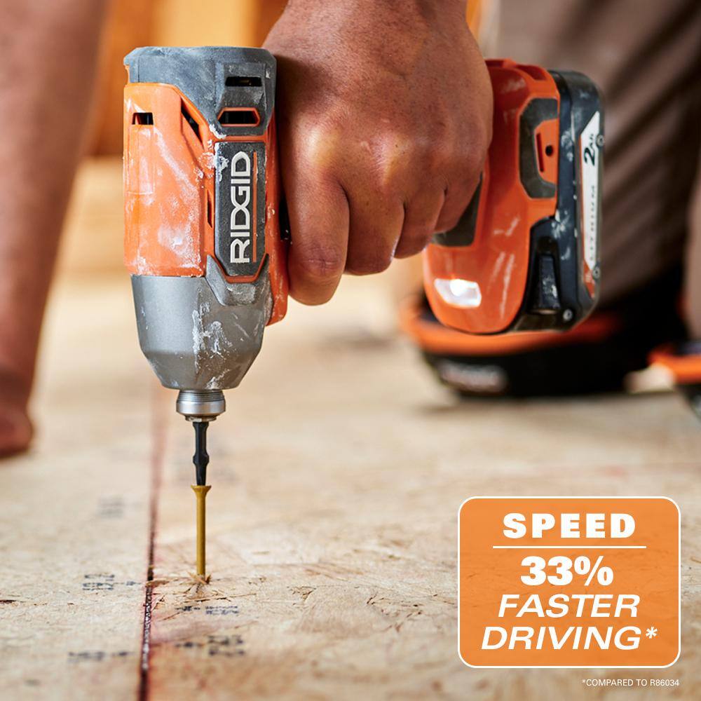 RIDGID 18V Cordless 14 in. Impact Driver (Tool Only) R860021B