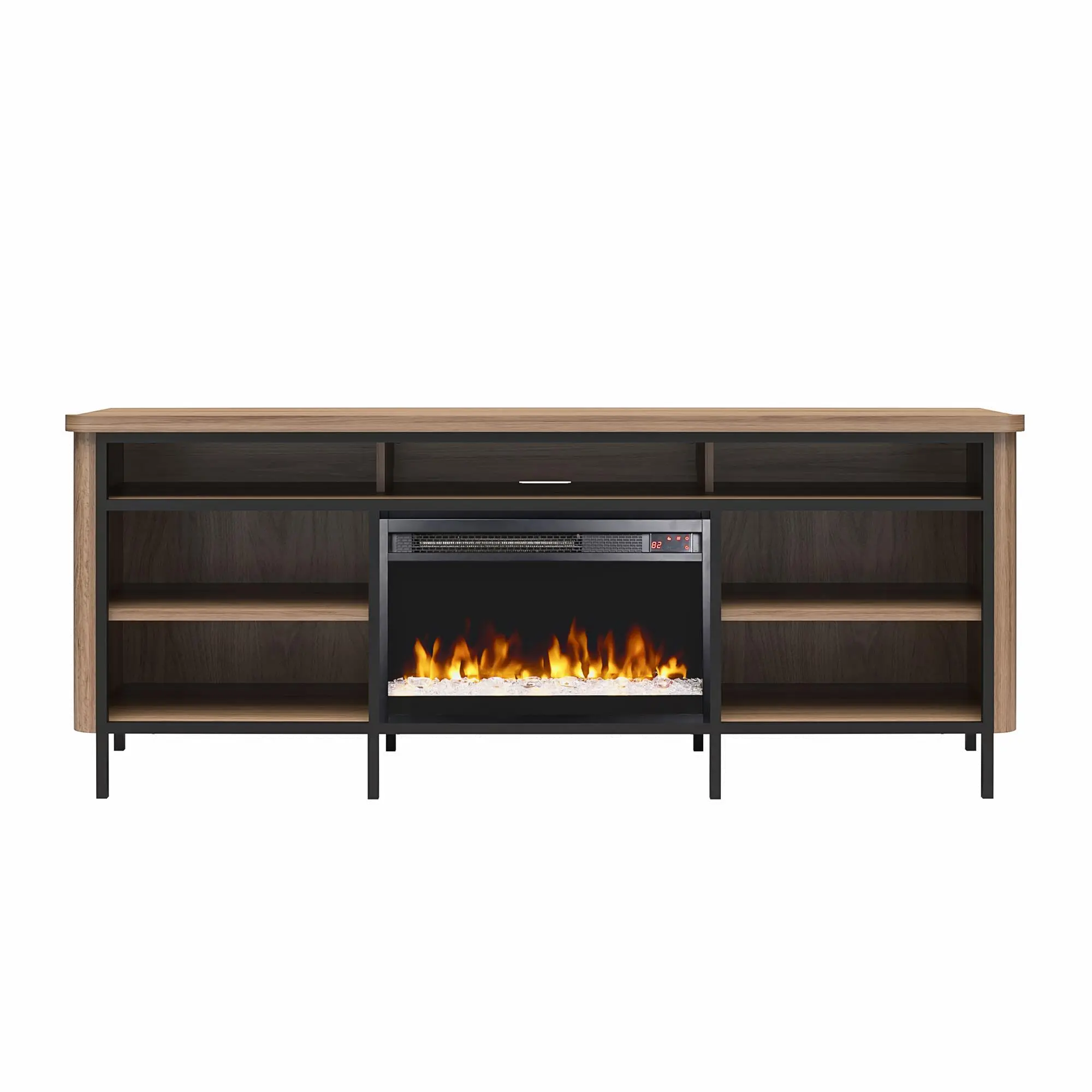 Danton Brown 75 Electric Fireplace TV Stand