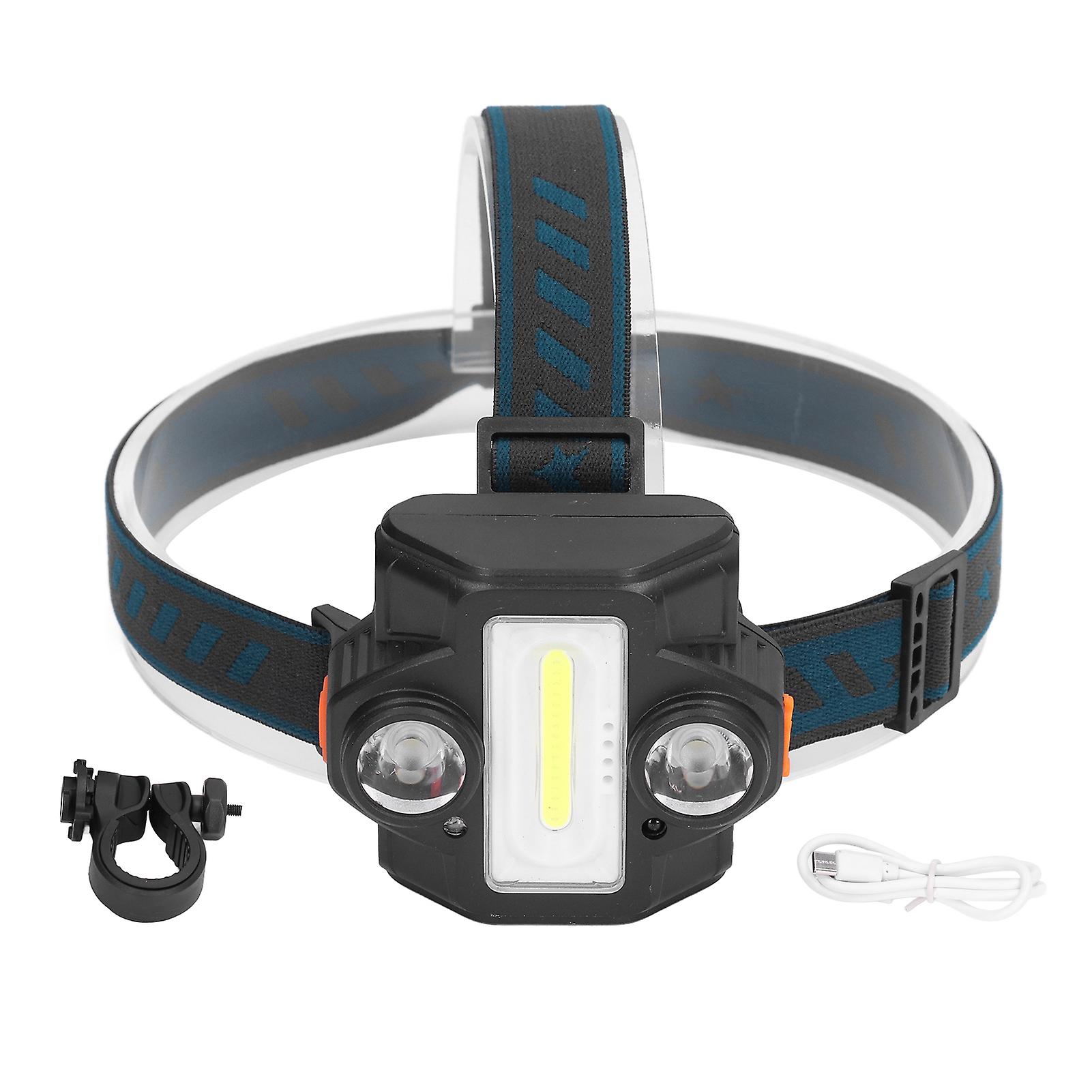 2 In 1 High Bright Led Induction Headlamp Bike Light Usb Rechargeable Head Flashlight Waterproof Work Light For Outdoors