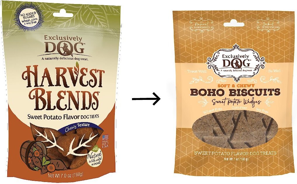 Exclusively Dog Boho Biscuits Sweet Potato Flavor Soft and Chewy Dog Treats