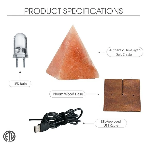 Evalina 8 Color Modes Piramide Salt Lamp