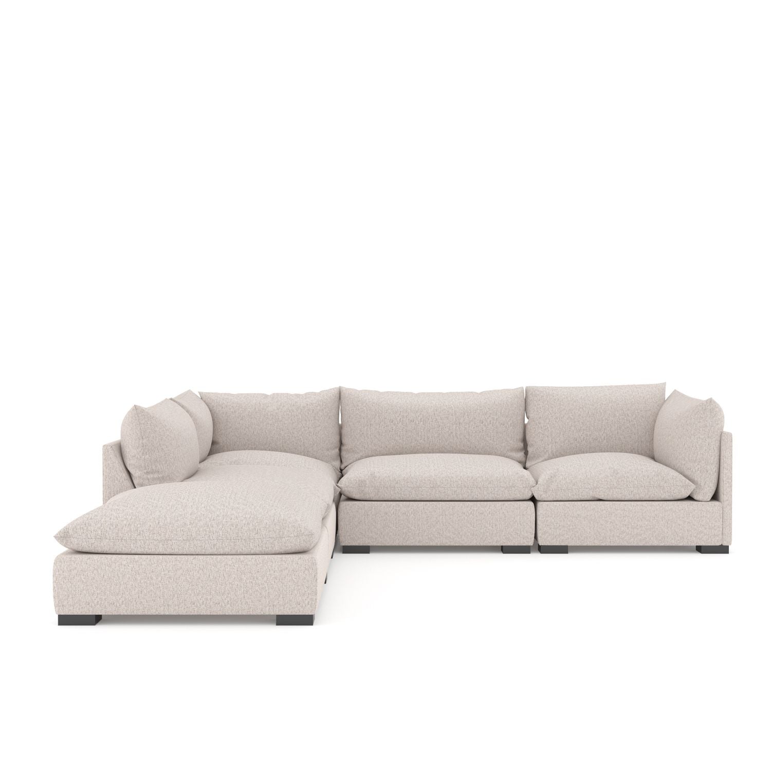 Westwood 4-Pc Sectional with Ottoman in Bayside Pebble