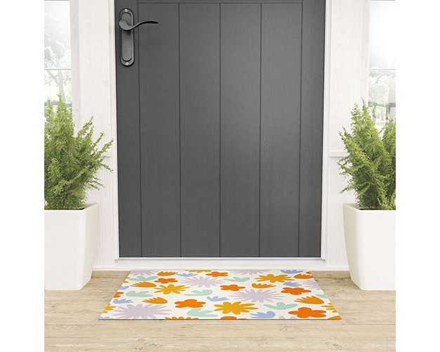 Lane And Lucia Mod Spring Flowers Welcome Mat Society6