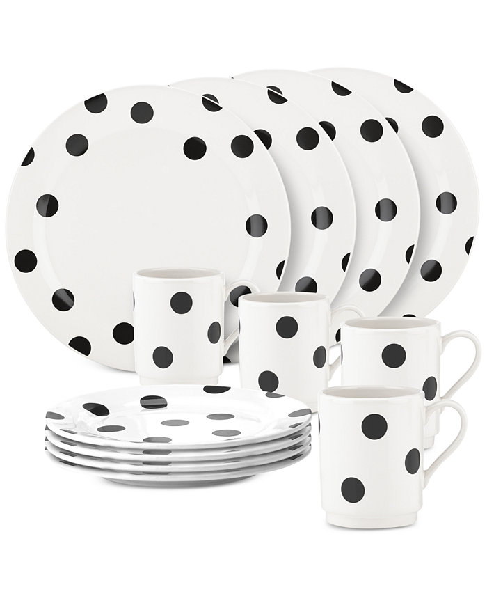 kate spade new york all in good taste Deco Dot 12-Pc. Set Service for 4