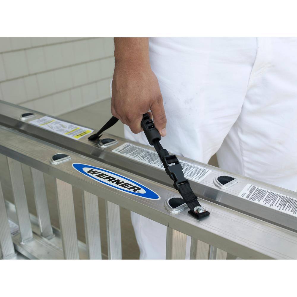 Werner 24 ft. Aluminum 3 Section Compact Extension Ladder with 225 lbs. Load Capacity Type II Duty Rating D1224-3