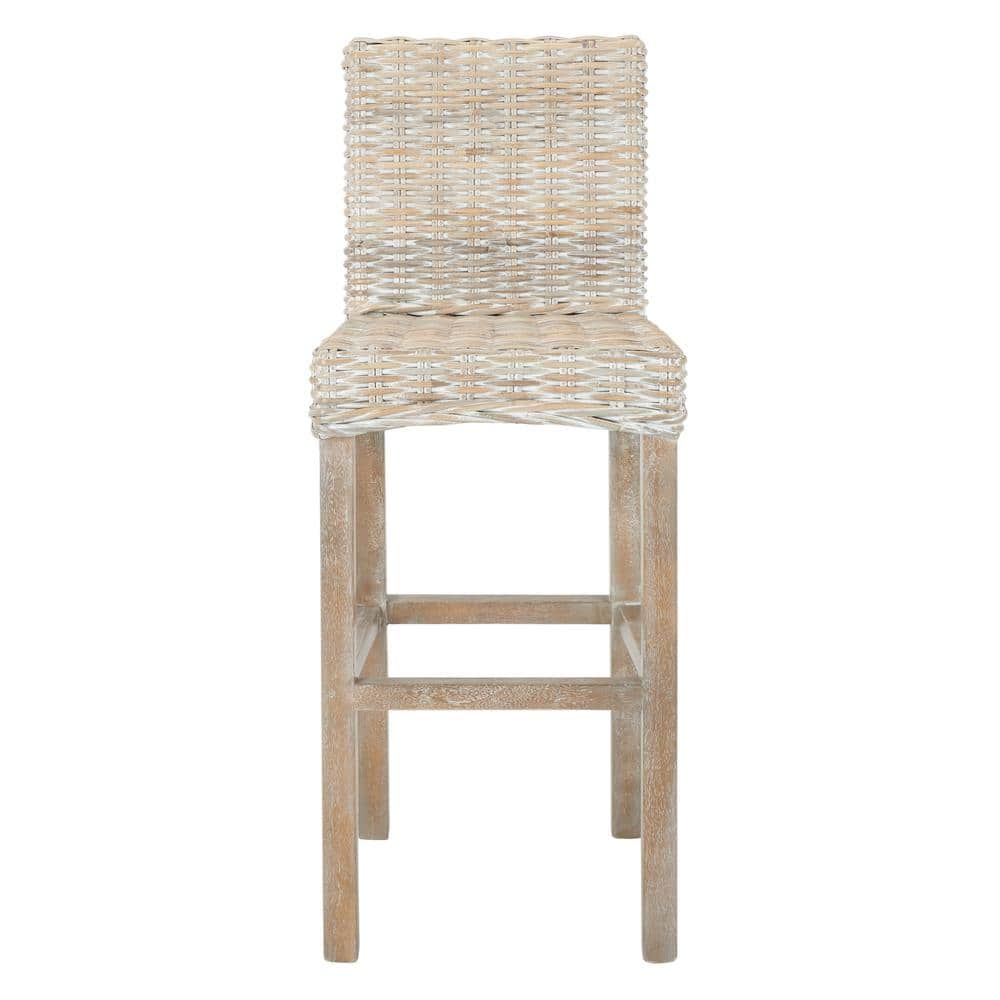 SAFAVIEH Tobie 43.31 in. Light Gray Bar Stool BST6500B