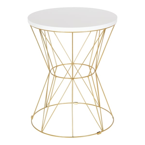 Kate and Laurel Mendel Round Metal End Table - 16x16x20