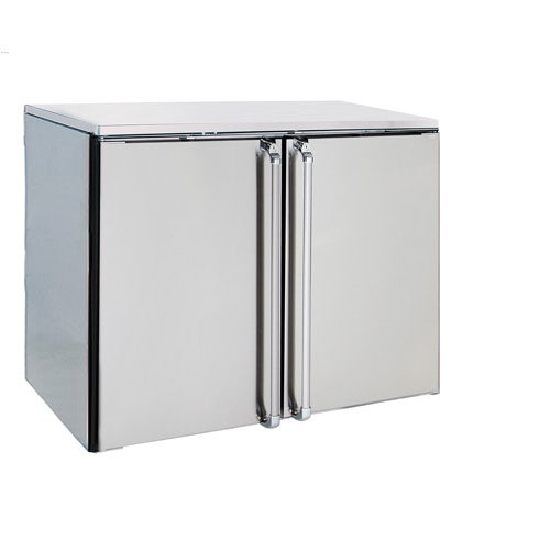 Krowne Metal BR48L-SNS Back Bar Cooler， Solid S/S Door and Sides