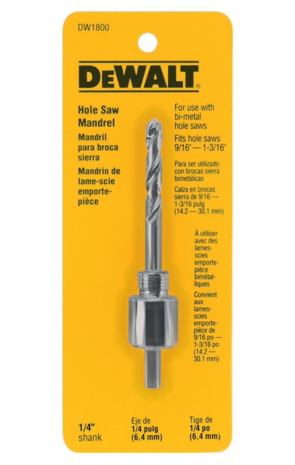 DEWALT 1/4 Bi Metal Mandrel