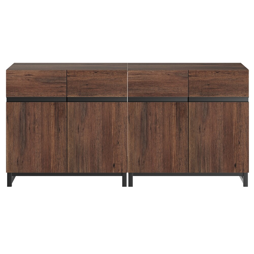 2 in 1 Modern Sideboard with Adjustable Shelves