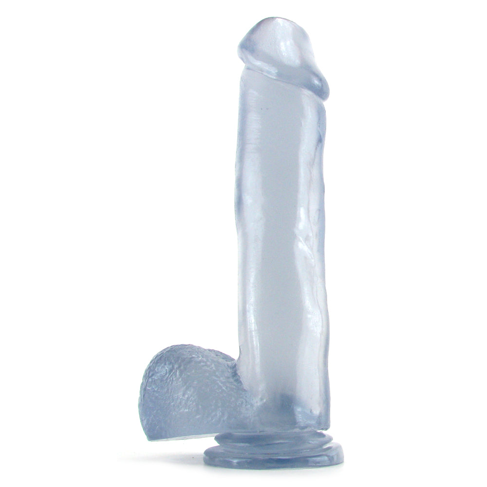 Basix 12 Inch Suction Base Dildo in Clear