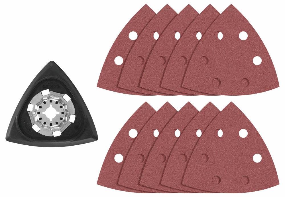 11 pc. Starlock® Oscillating Multi-Tool Delta Sanding Pad Kit