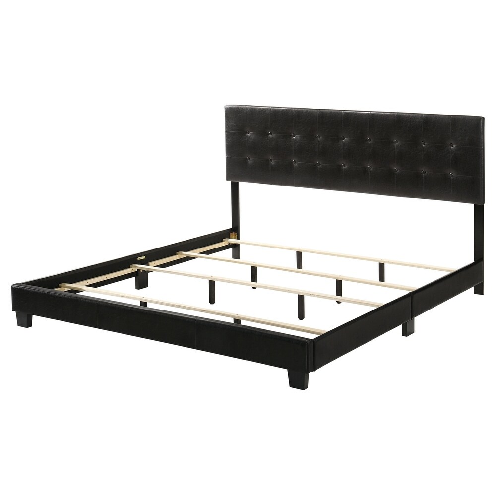 Caldwell Faux Leather Tufted Bed