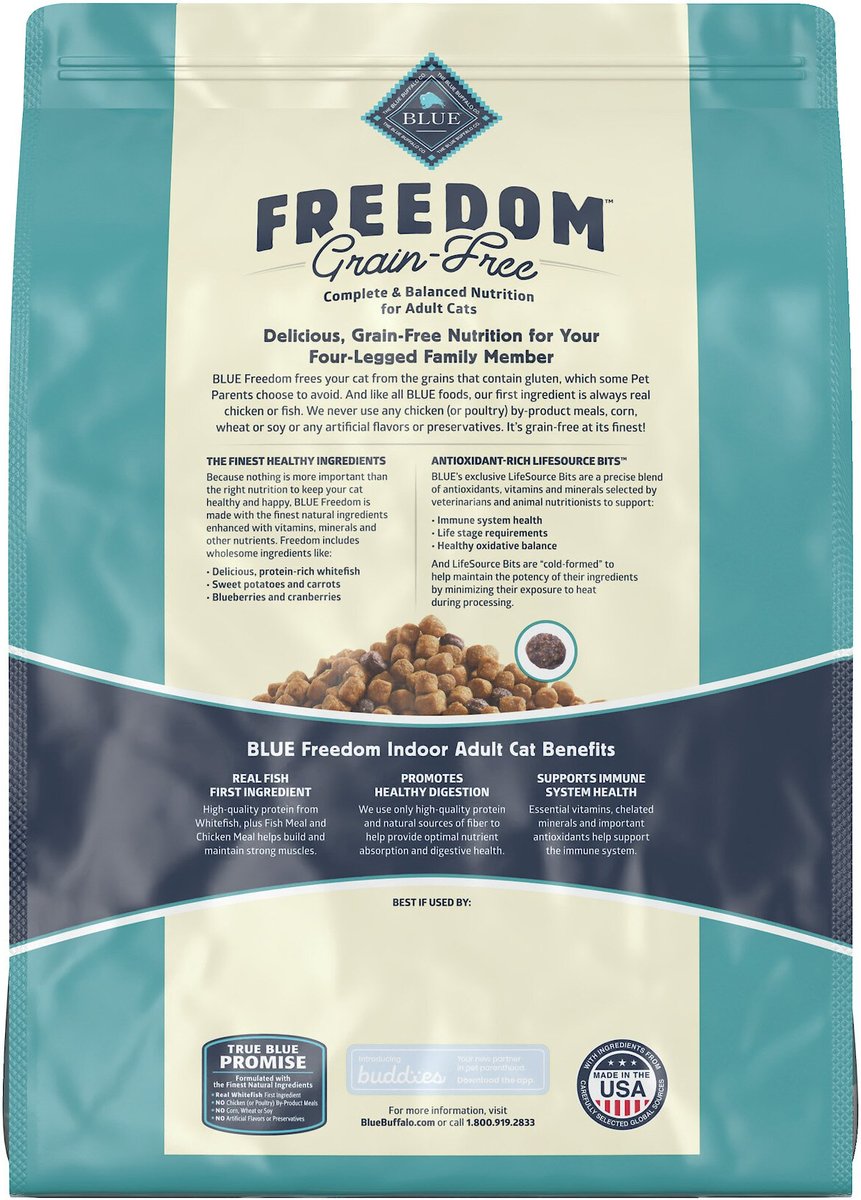 Blue Buffalo Freedom Indoor Adult Fish Recipe Grain-Free Dry Cat Food