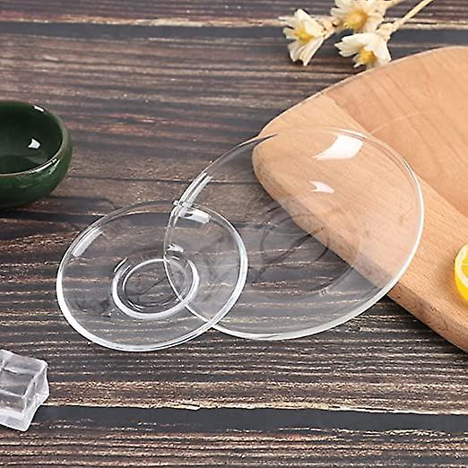 4pcs Premium Clear Glass Plate Saucers， Great For Servicing， Snacks， Fruits， Coffee， And Tea Cups Tea Cup And Saucer