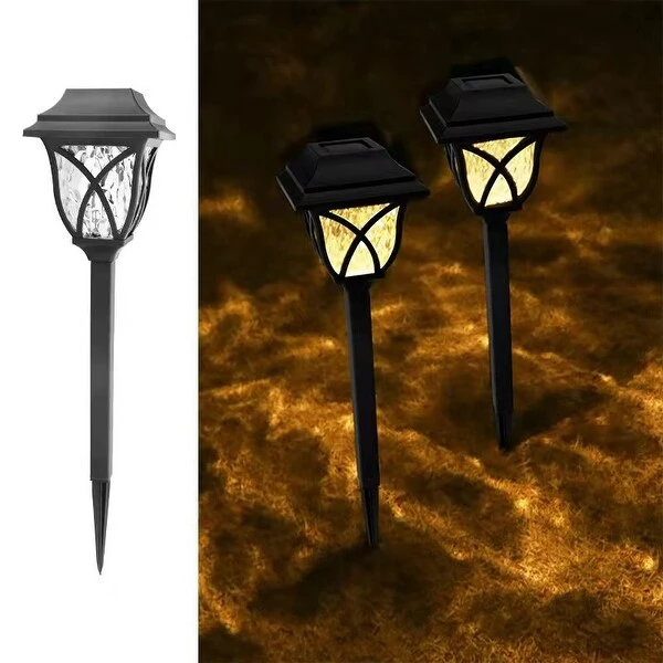 6 pcs Patterned Solar Street Light Outdoor LED Solar Garden Light