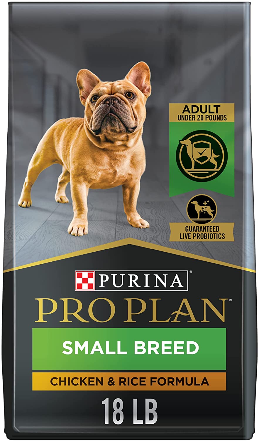 Purina Pro Plan High Protein Small Breed Dog Food， Chicken and Rice Formula - 18 lb. Bag (Packaging may vary)