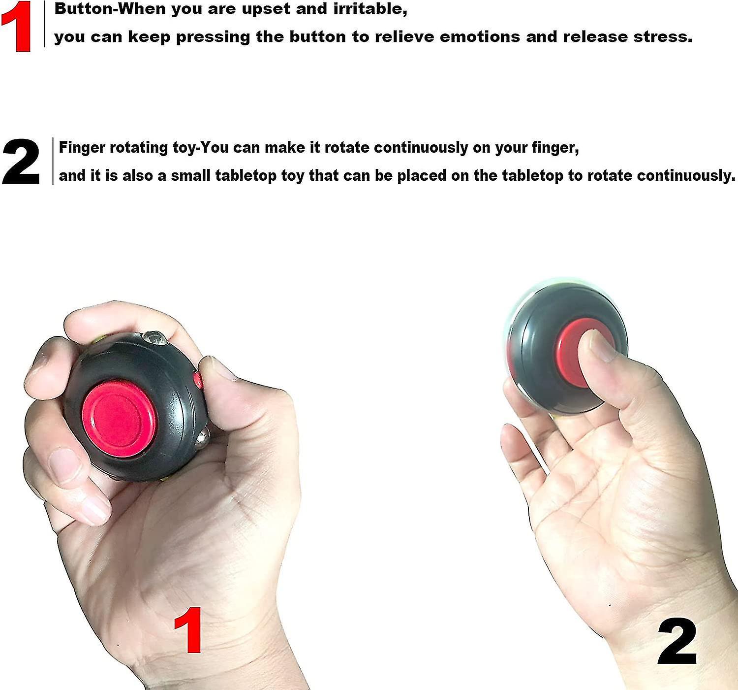 Rotation Fidget Toy Fidget Pad With Spin， Click， Roll Function， Desk Toy Stress Relieve Anti-anxiety