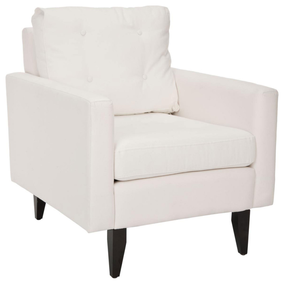 Rodney Mid Century Modern Club Chair White   Transitional   Armchairs And Accent Chairs   by Virgil Stanis Design  Houzz