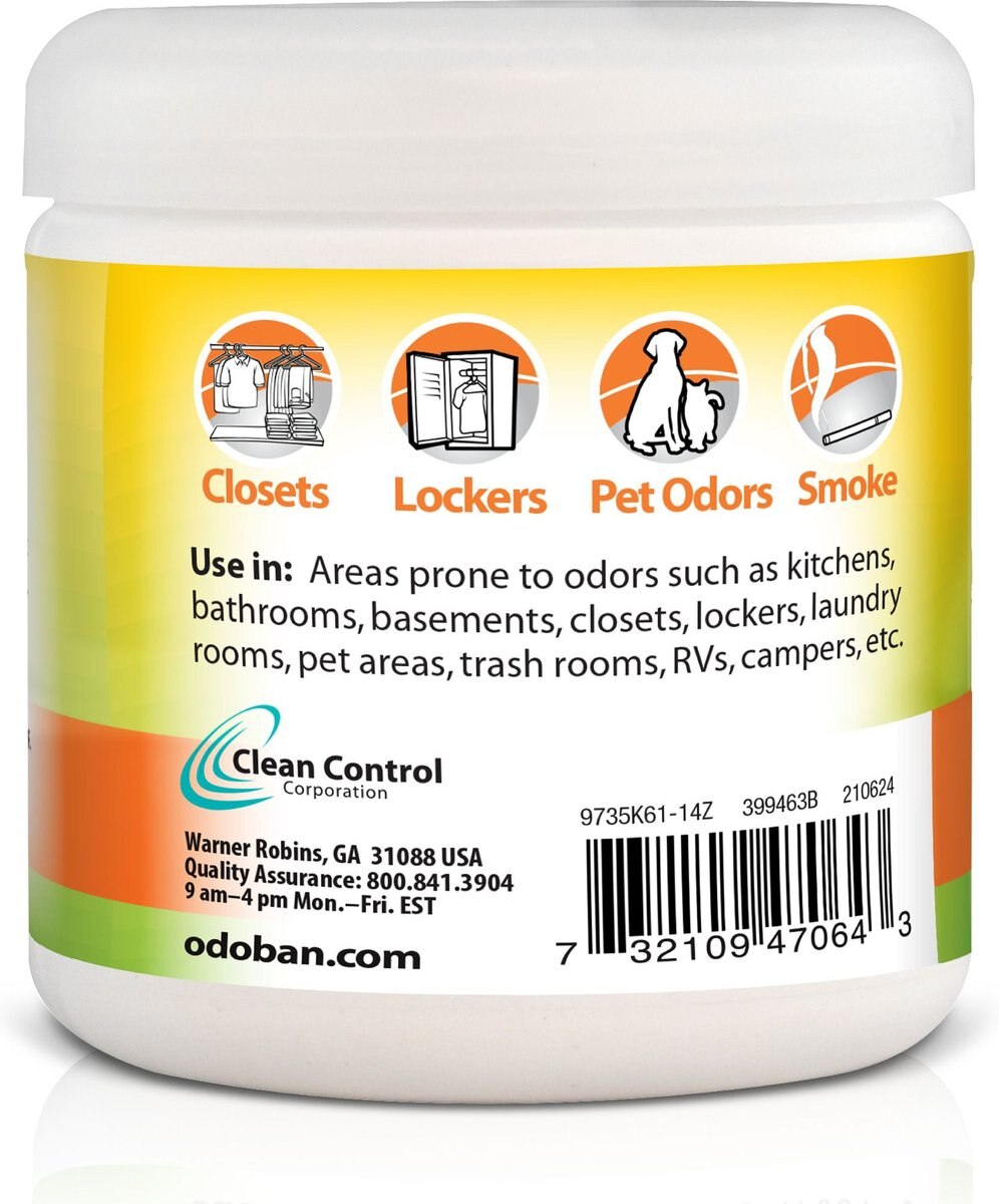 OdoBan Solid Odor Absorber Citrus Deodorizer， 14-oz jar