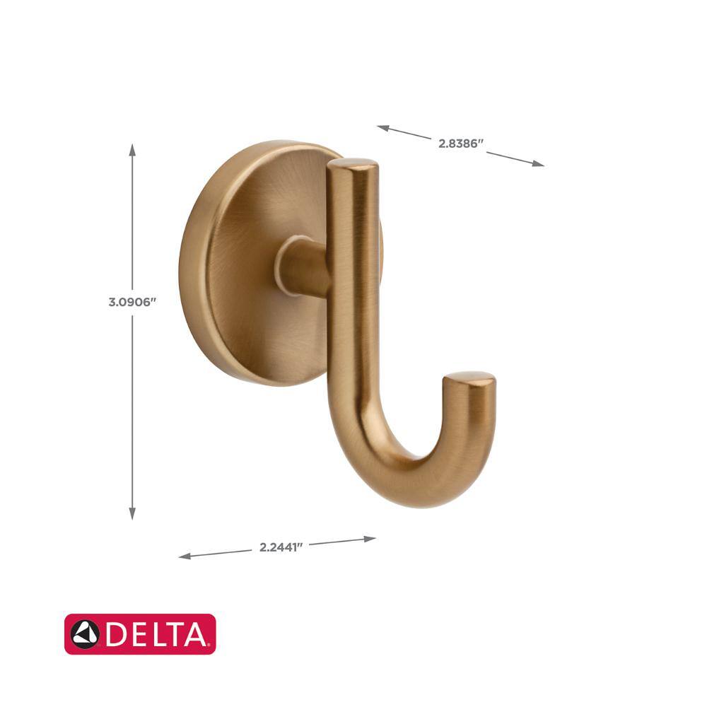 Delta Trinsic Double Towel Hook in Champagne Bronze 75935-CZ