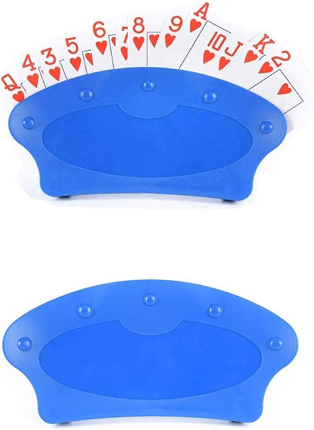 Poker Holder Hands Free Playing Card Holder Base Game Organized Curved Design Arc Playing Card Holder2 Pieces