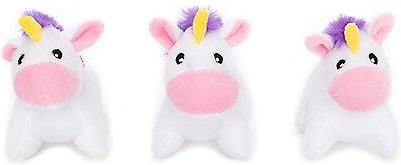 ZippyPaws Miniz Unicorns Dog Toy， 3 count