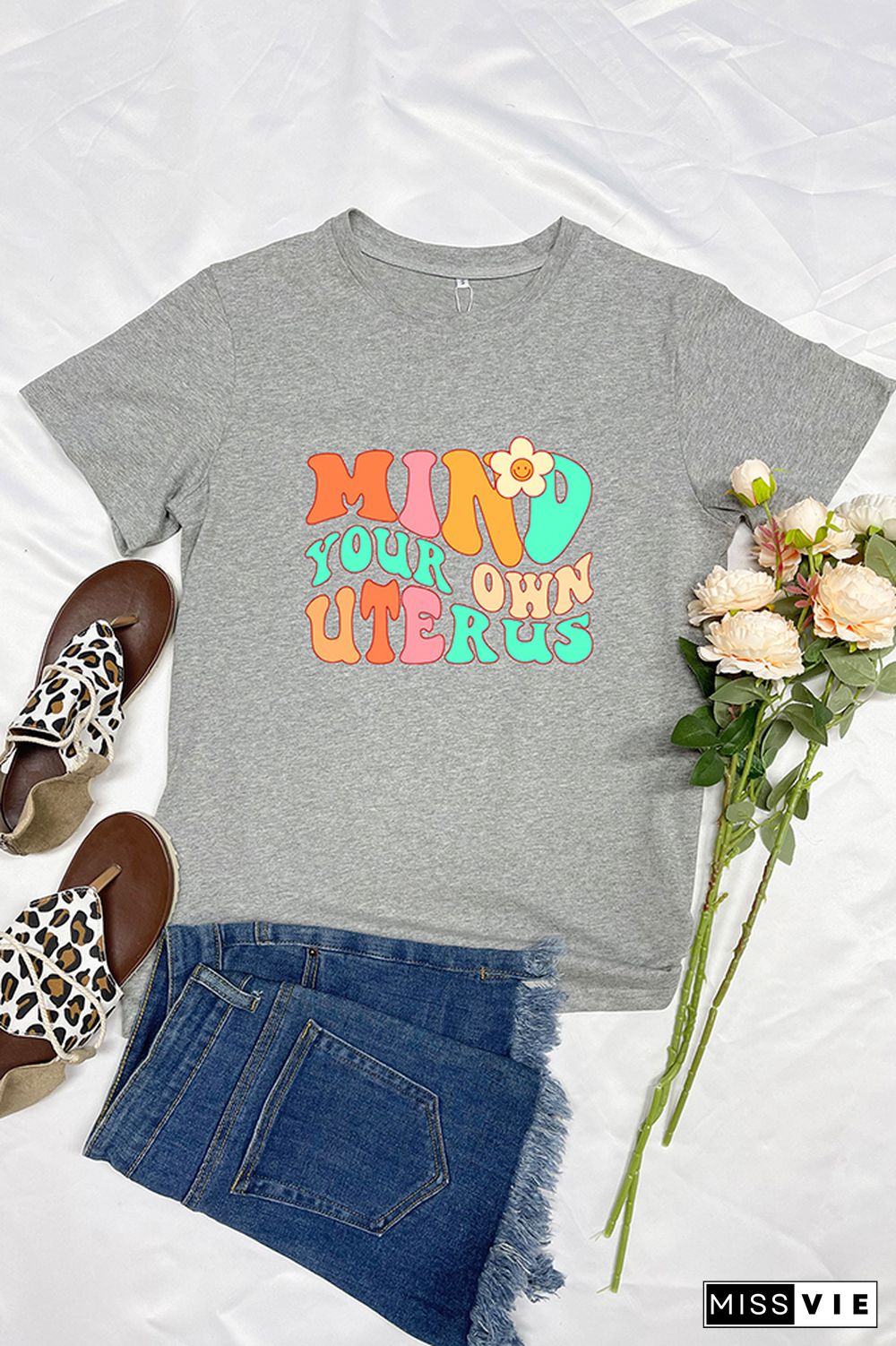 Mind your own Uterus Graphic Tee Wholesale