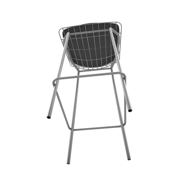 Madeline Barstool， Set of 3 in Charcoal Grey and Black