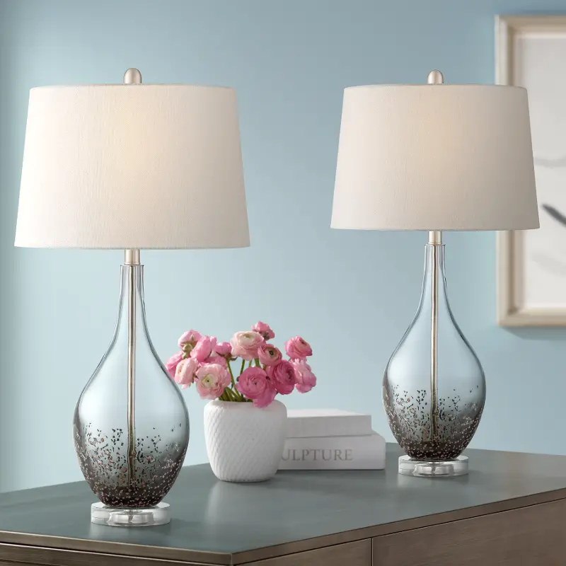 Sparrow Smoke Gray Table Lamps， Set of 2