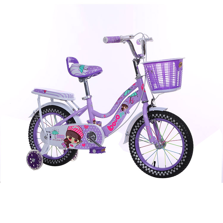 Lightweight green kids cycle pink small bicycle mini baby bike with training wheel for 5 years