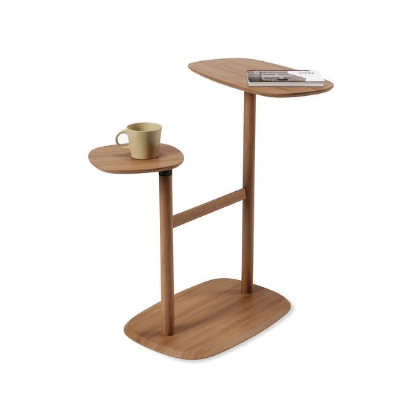 Umbra Swivo Side Table， Natural Wood