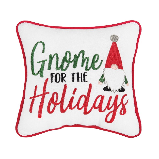 C amp f Home Gnome For The Holidays Embroidered Throw Pillow