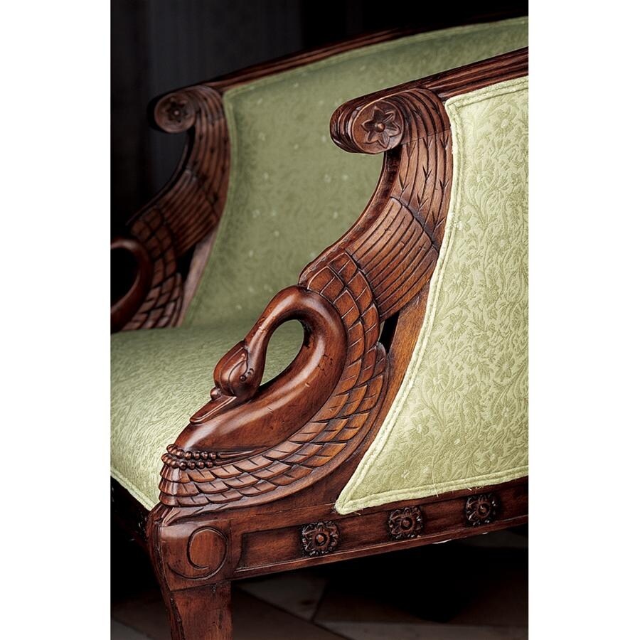 Design Toscano Due Cigno Settee   Cherry