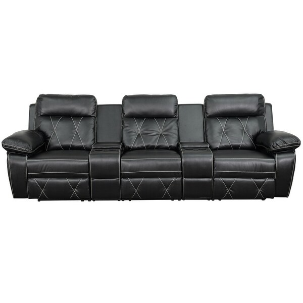 3-Seat Reclining LeatherSoft Theater Seating Unit - 113