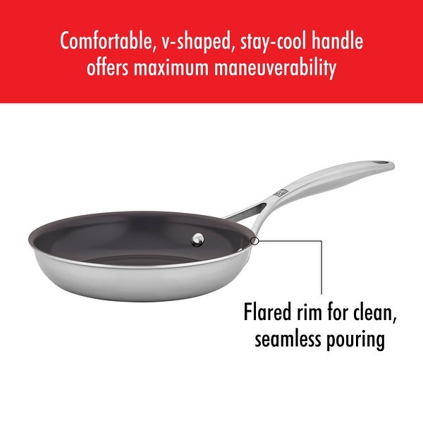 ZWILLING Energy Plus 8-inch Stainless Steel Ceramic Nonstick Fry Pan