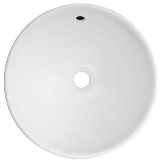 Glacier Bay Zale Round Vessel Sink in White 13-0089-W