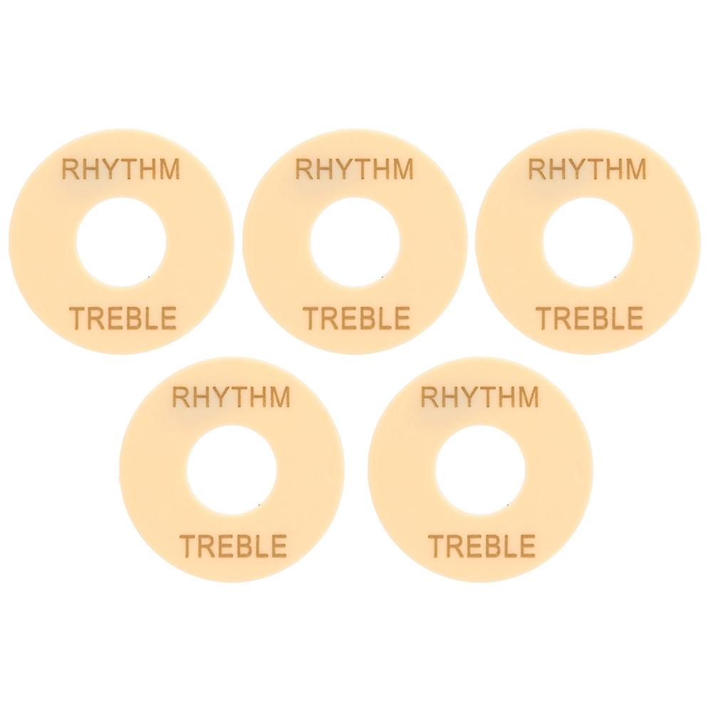 5pcs Electric Guitar Switch Washer Plastic Musical Instrument Accessories 44mm Diametergn603 Gold Letter