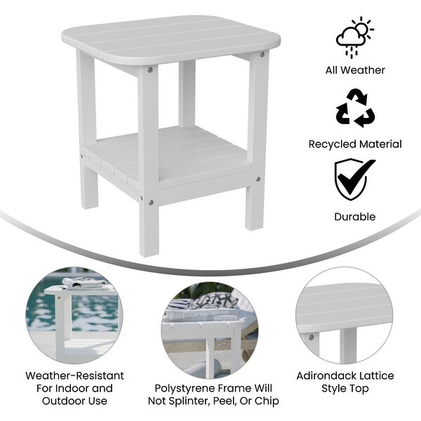 Commercial Grade AllWeather Adirondack Style Patio Side Table