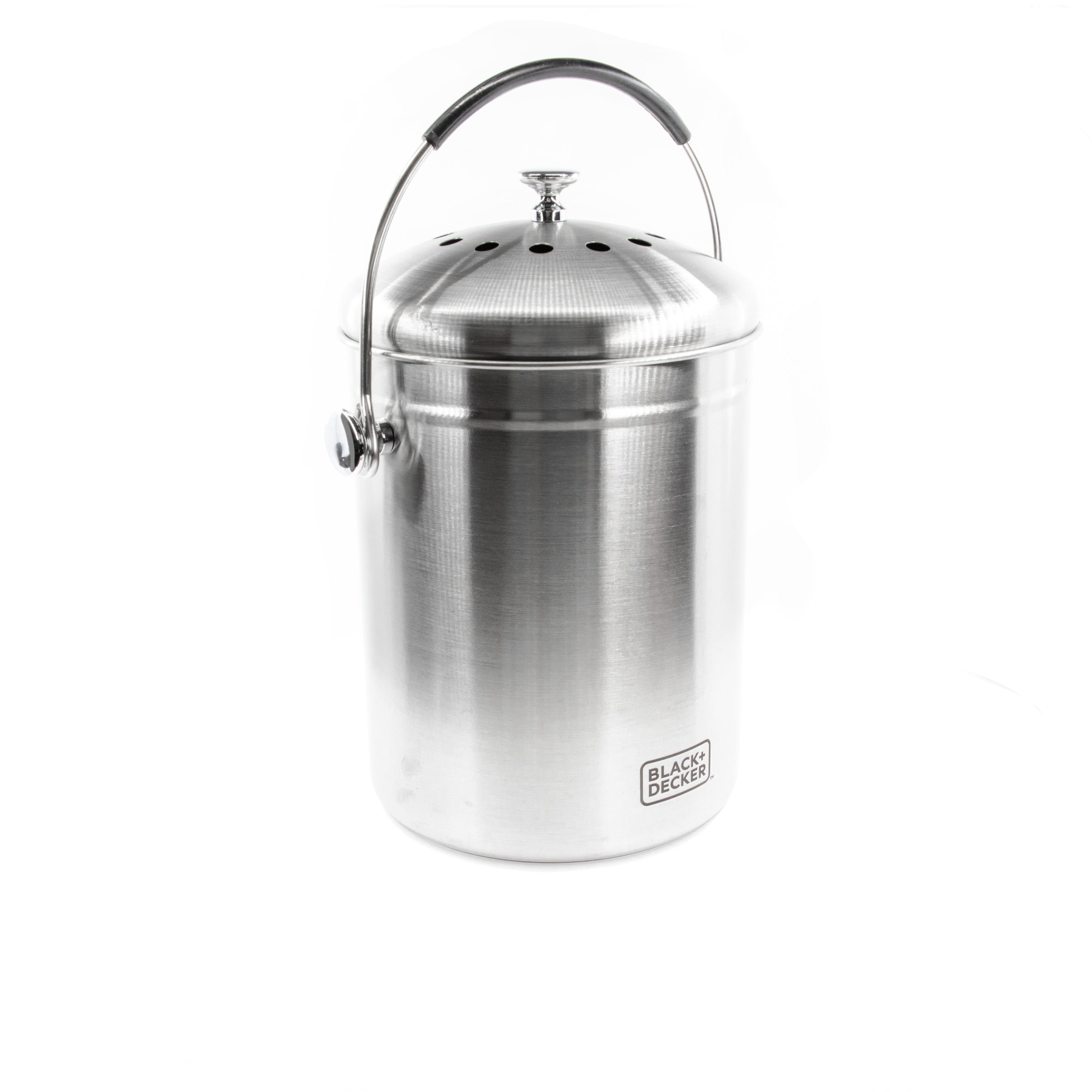 Countertop Compost Bin Stainless Steel 166 oz.