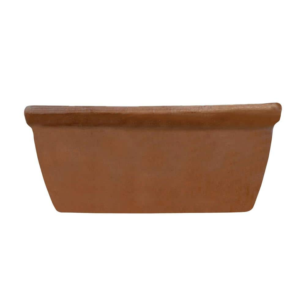 MSI 12 in. L x 12 in. W x 5 in. T Terra Cotta Indoor Outdoor Natural Clay Window Box Pot (2-Pack) PTCLWNBX125.5NC