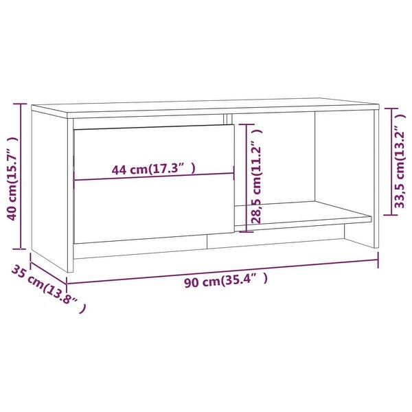 TV Cabinet Smoked Oak 35.4