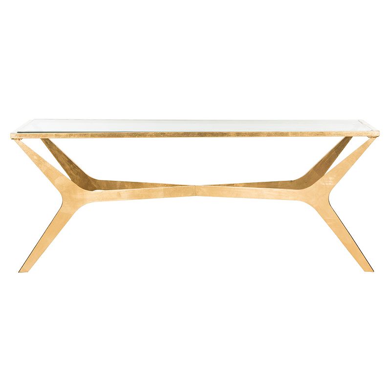 Safavieh Contemporary Gold Leaf Finish Coffee Table