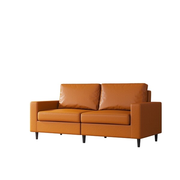 3-Seat Sofa PU Leather Upholstered Couch Furniture