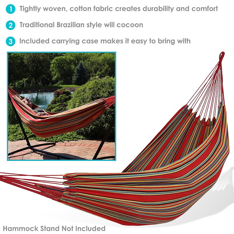 Sunnydaze Double 2-person Portable Brazilian Hammock